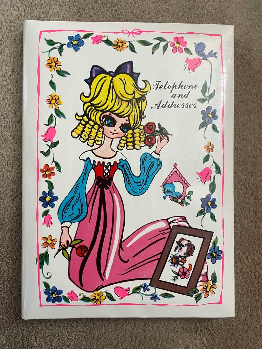 Vintage Pink Telephone & Address Book